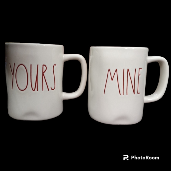Rae Dunn "Yours" and "Mine" Mugs - Picture 1 of 2